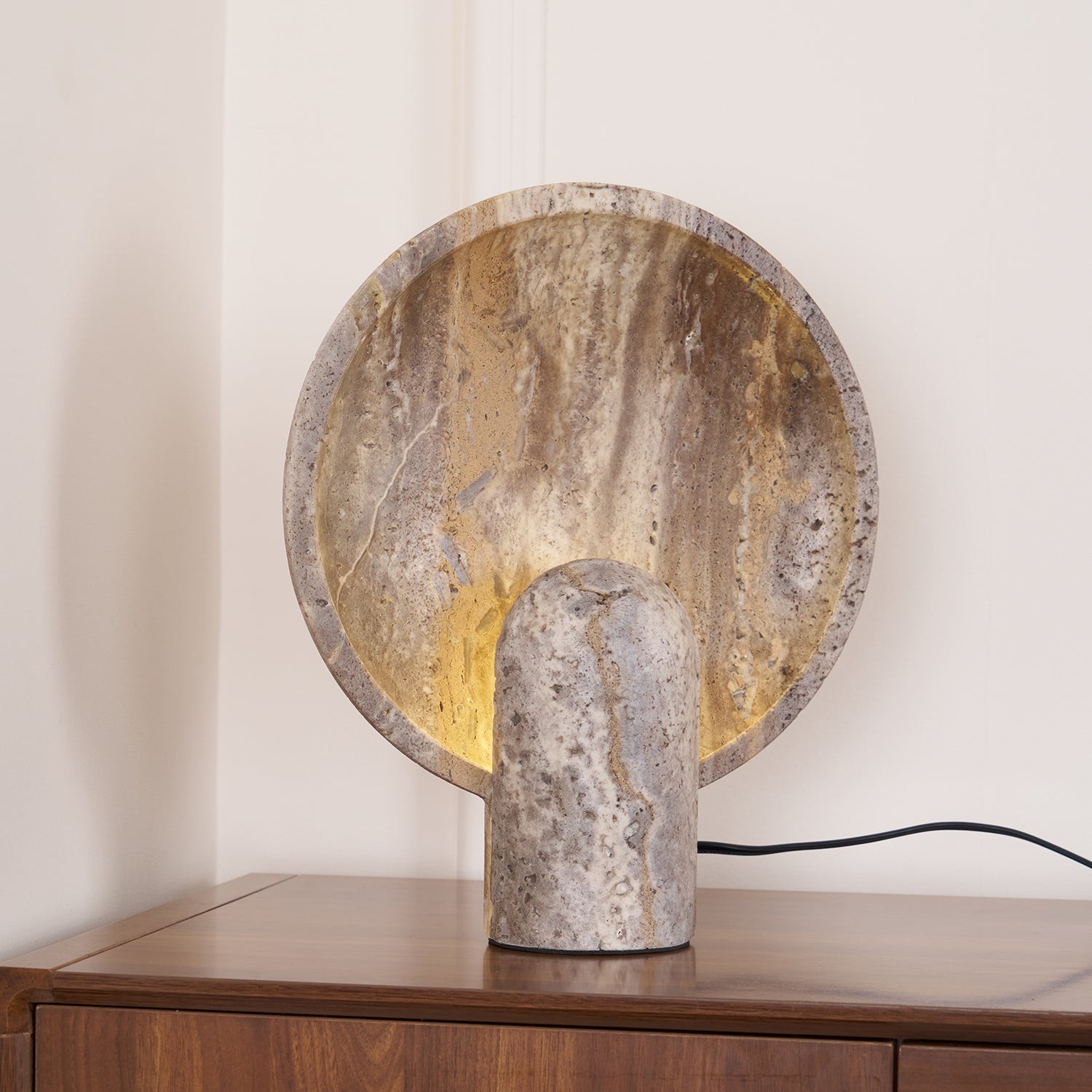 Wabi-sabi Style Eclipse Stone Table Lamp K831