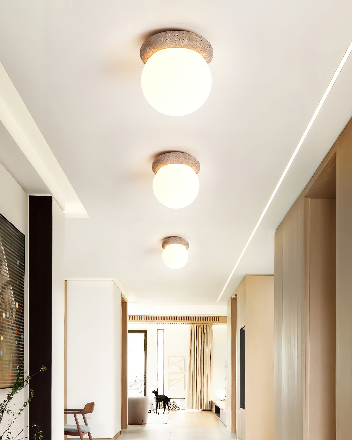 Marble Travertine Asteroid Ceiling Lamp K242