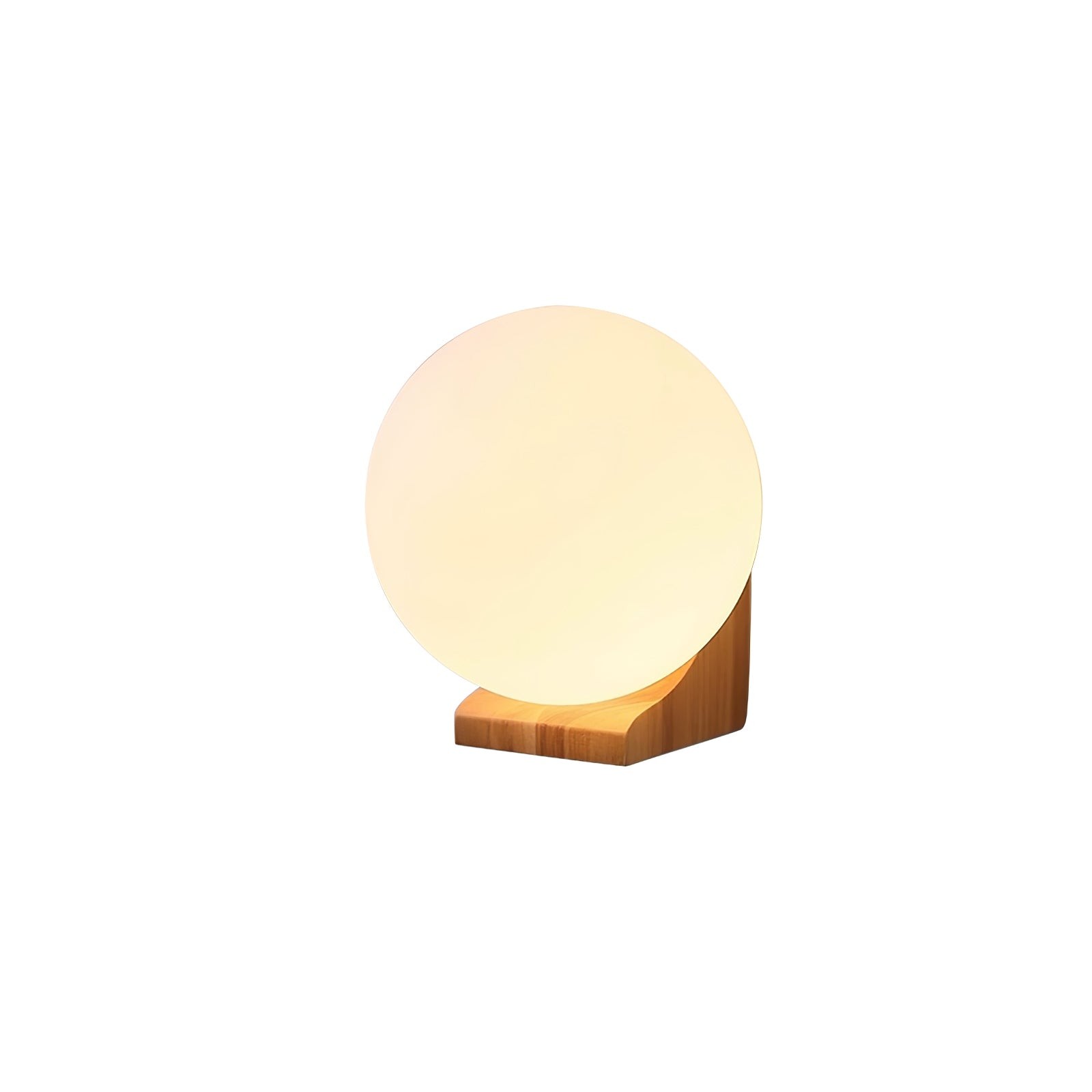 Minimalist Wooden Geometric Bracket Glass Globe Wall Lamp K374