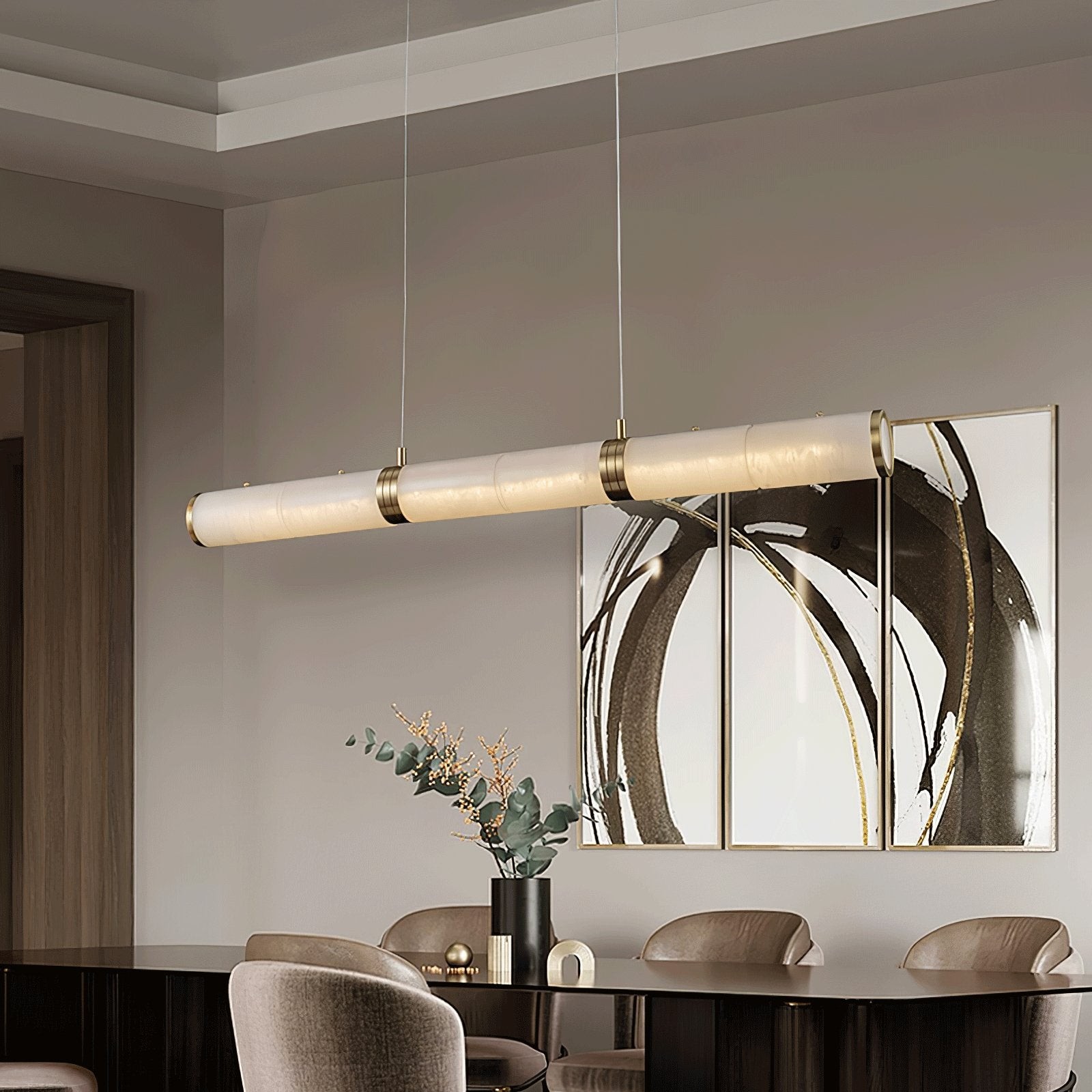 Luxurious Alabaster Beam Pendant Light K224