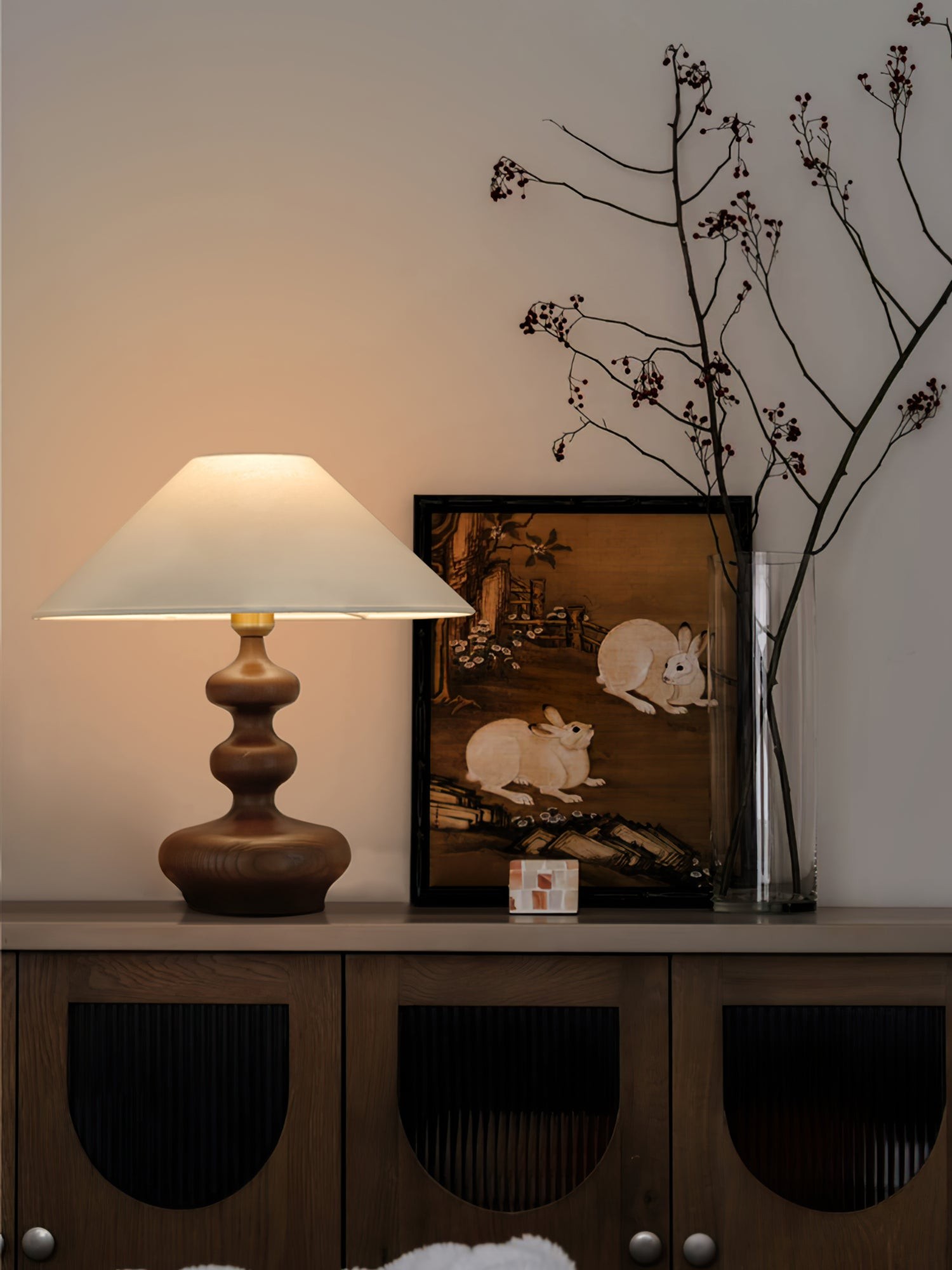 Nordic Retro Solid Wood Table Lamp K340