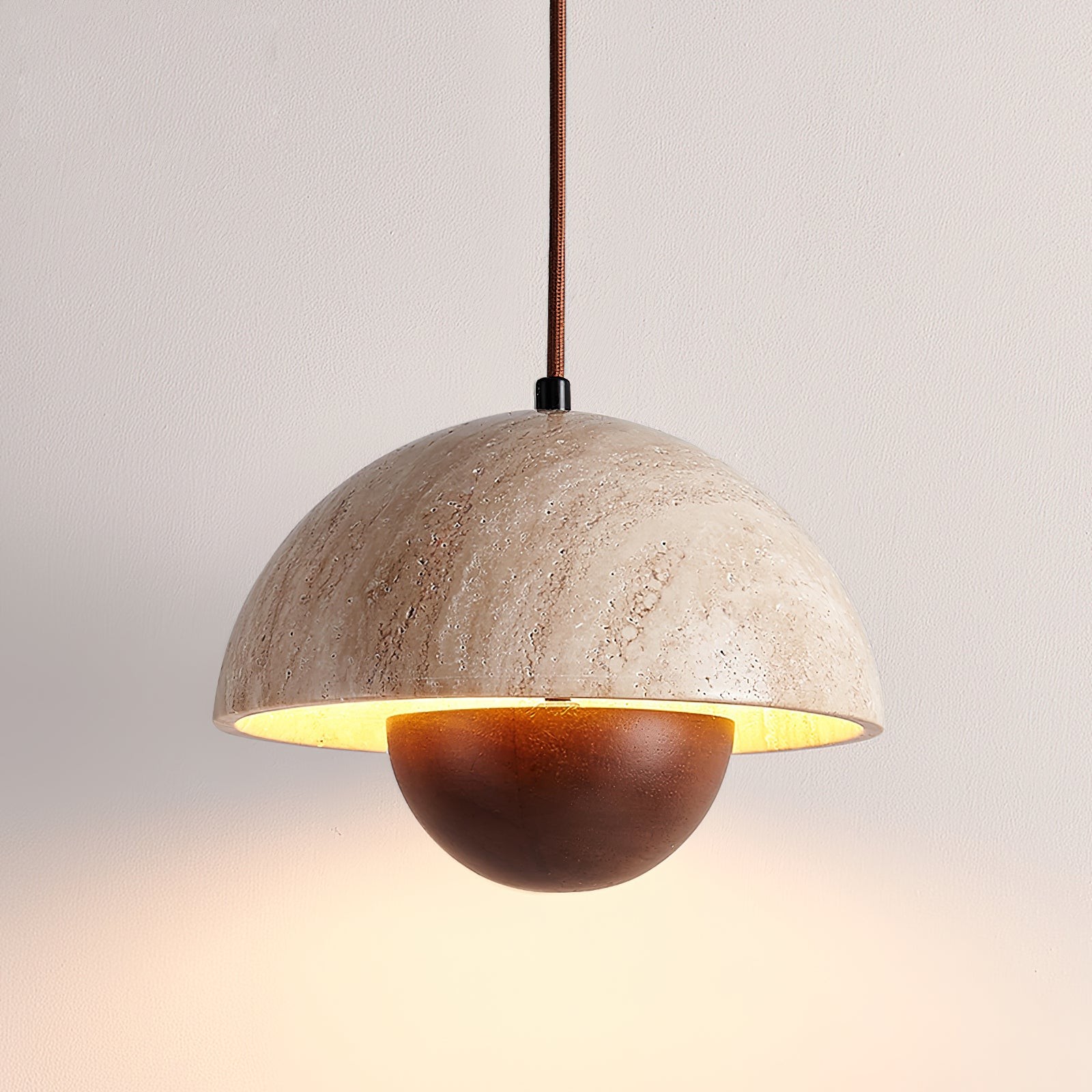 Natural Travertine Flower Bud Design Pendant Lamp K884