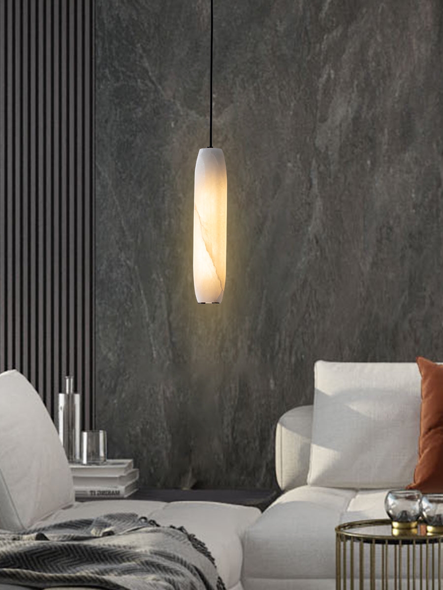 Alabaster Flute Pendant Light D436