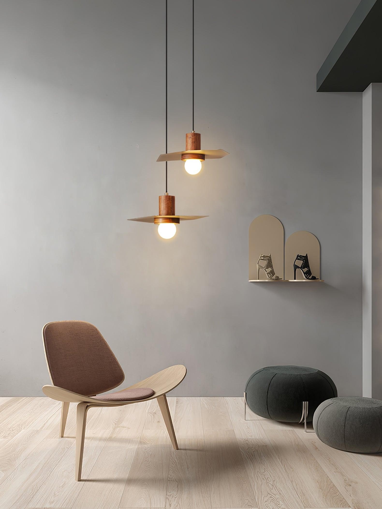 Walnut Copper Jupiter Pendant Lamp K833