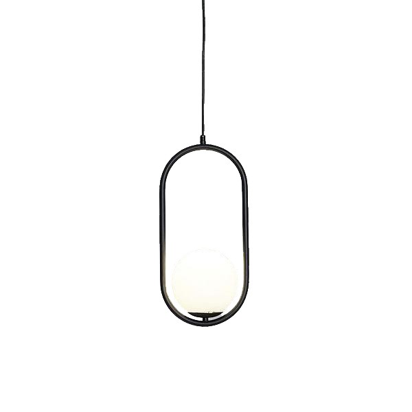 Minimalist Mila Pendant Lamp - Oval Hanging Light for Bedroom Bedside