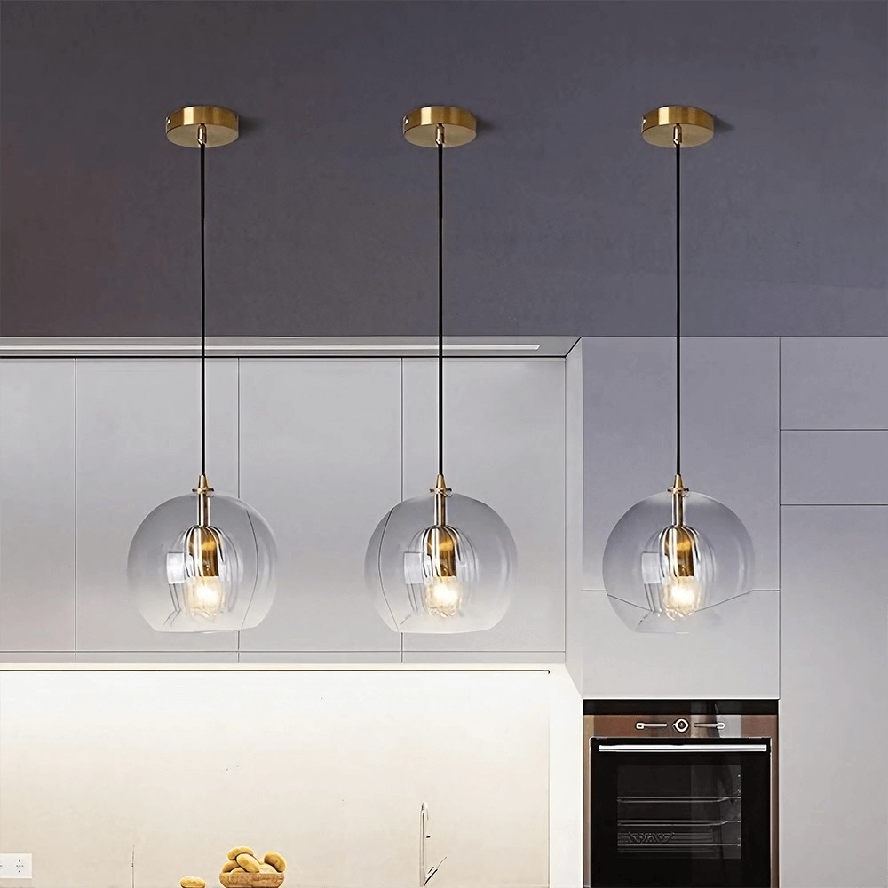 Modern Pleated Glass Pendant Light K862