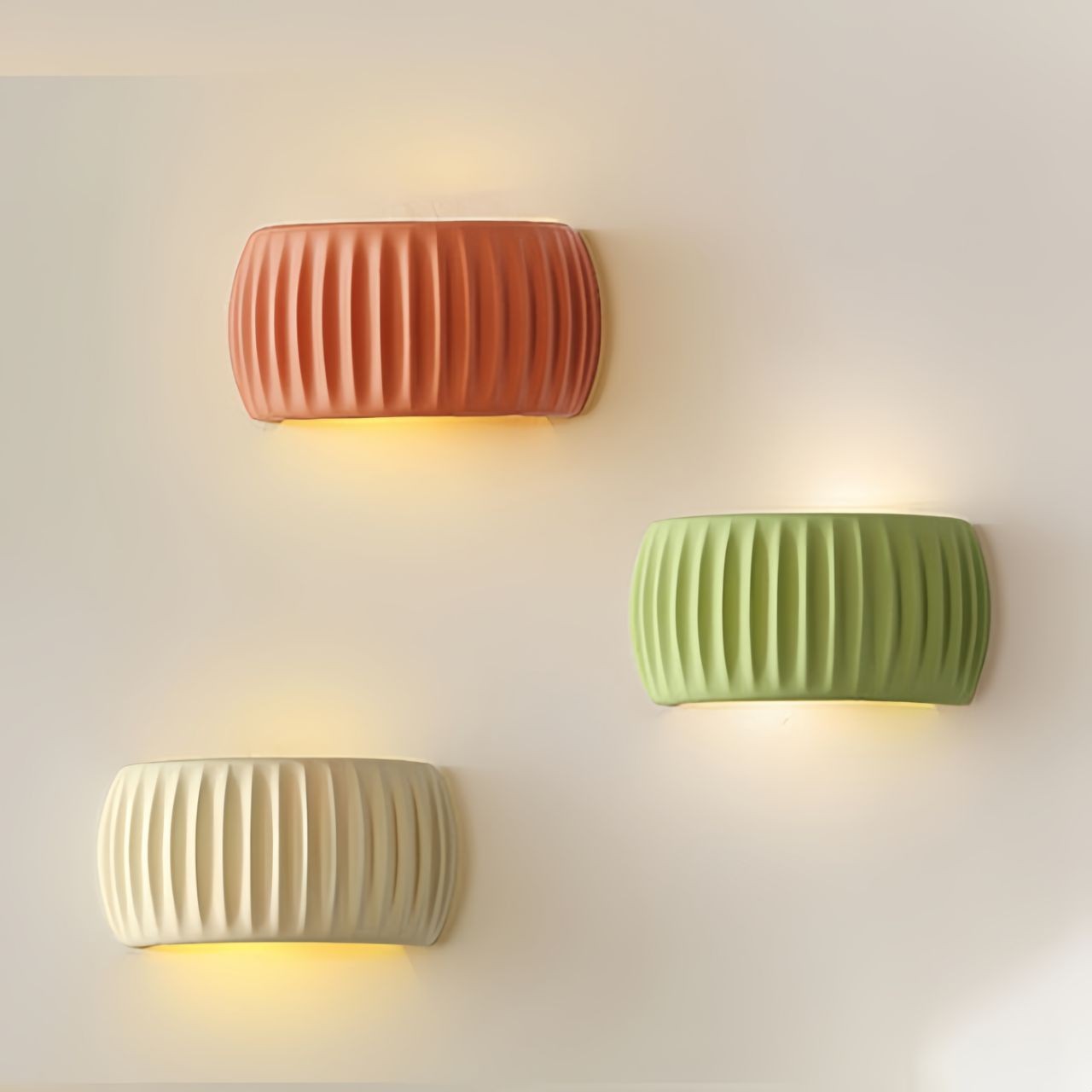 Nordic Minimalist Resin Ribbed Wall Sconce K136