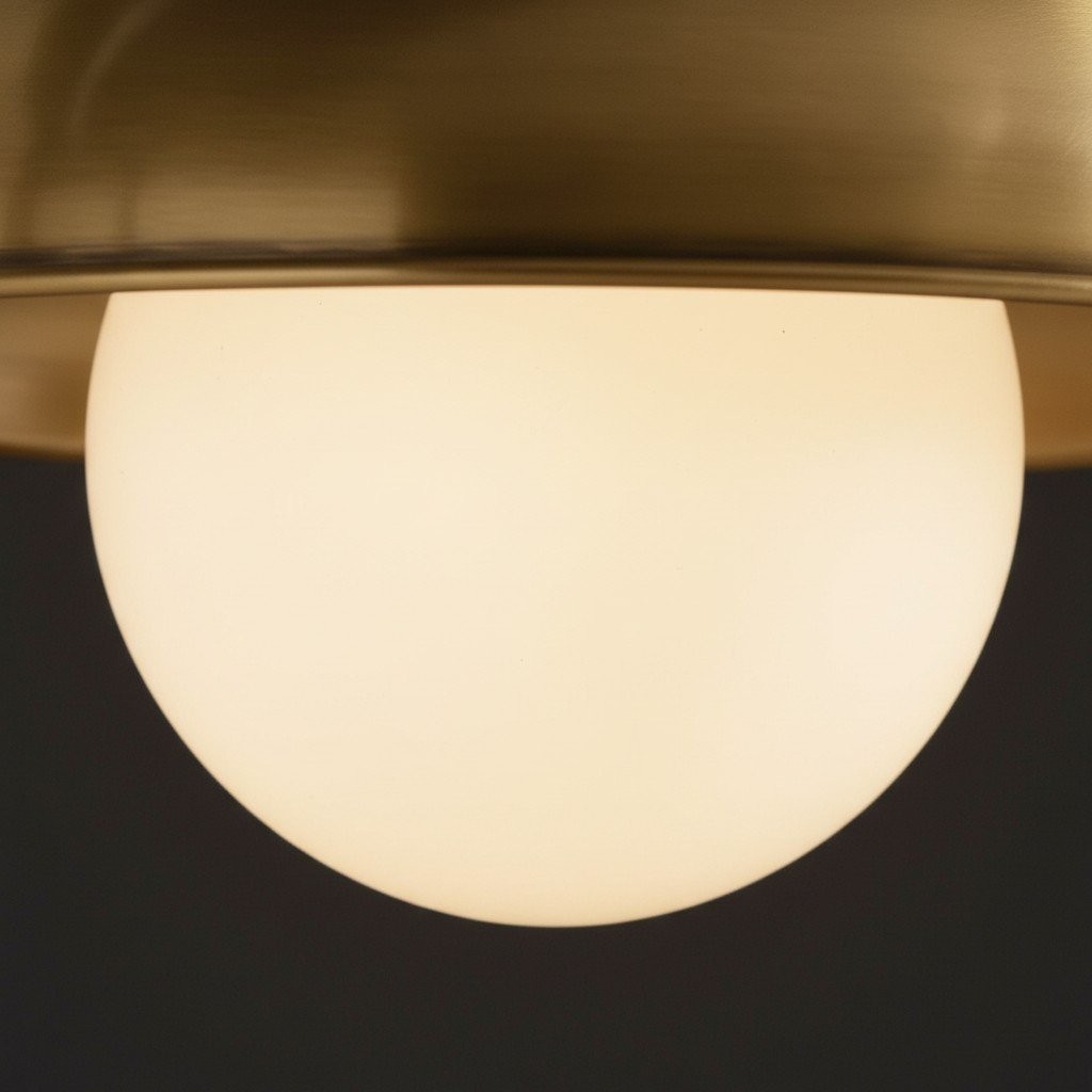 Cordax Industrial Modern Wall Lamp - Soft Opal Glass Glow for Hallway or Bedroom K1706