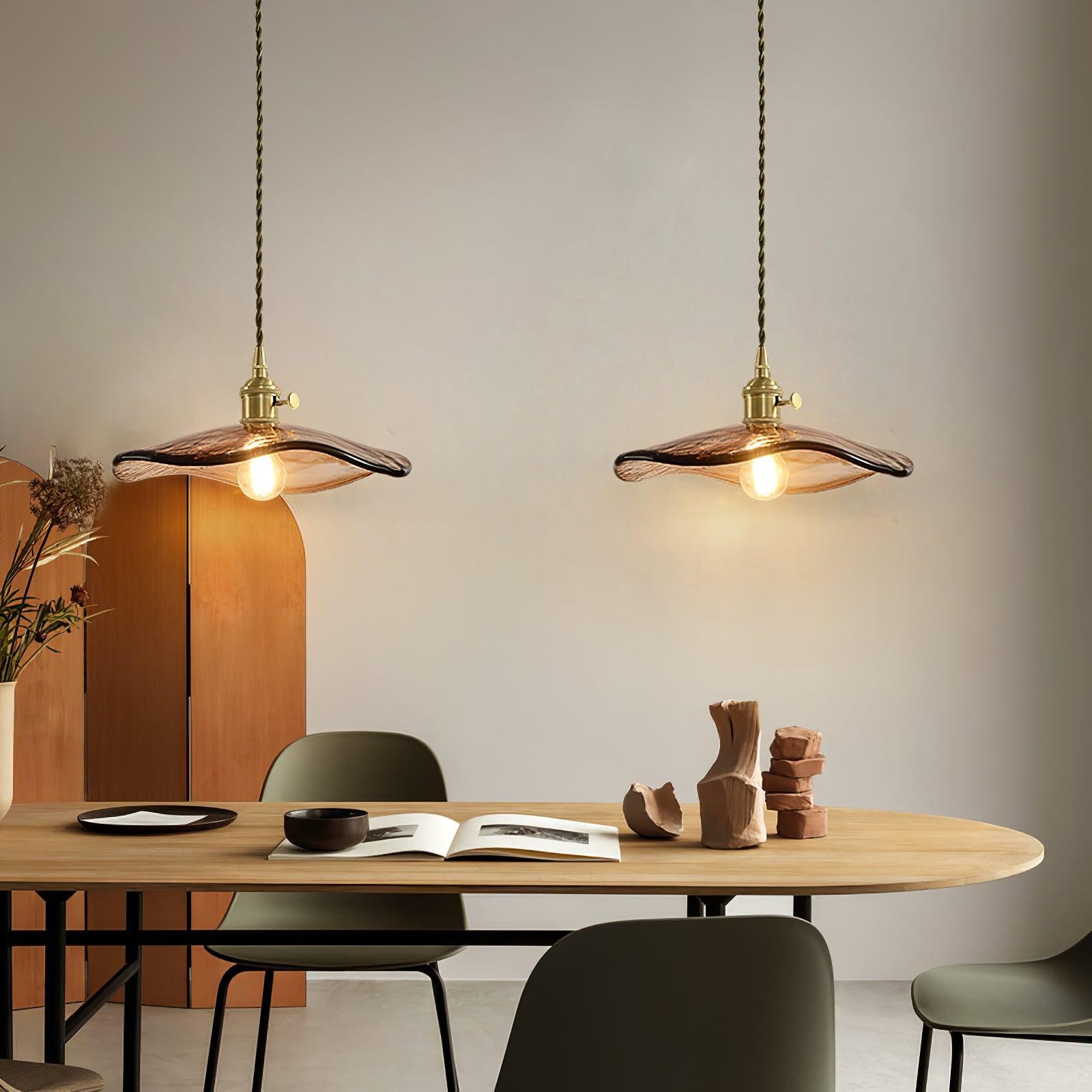 Flower Petal Glass Pendant Light K387