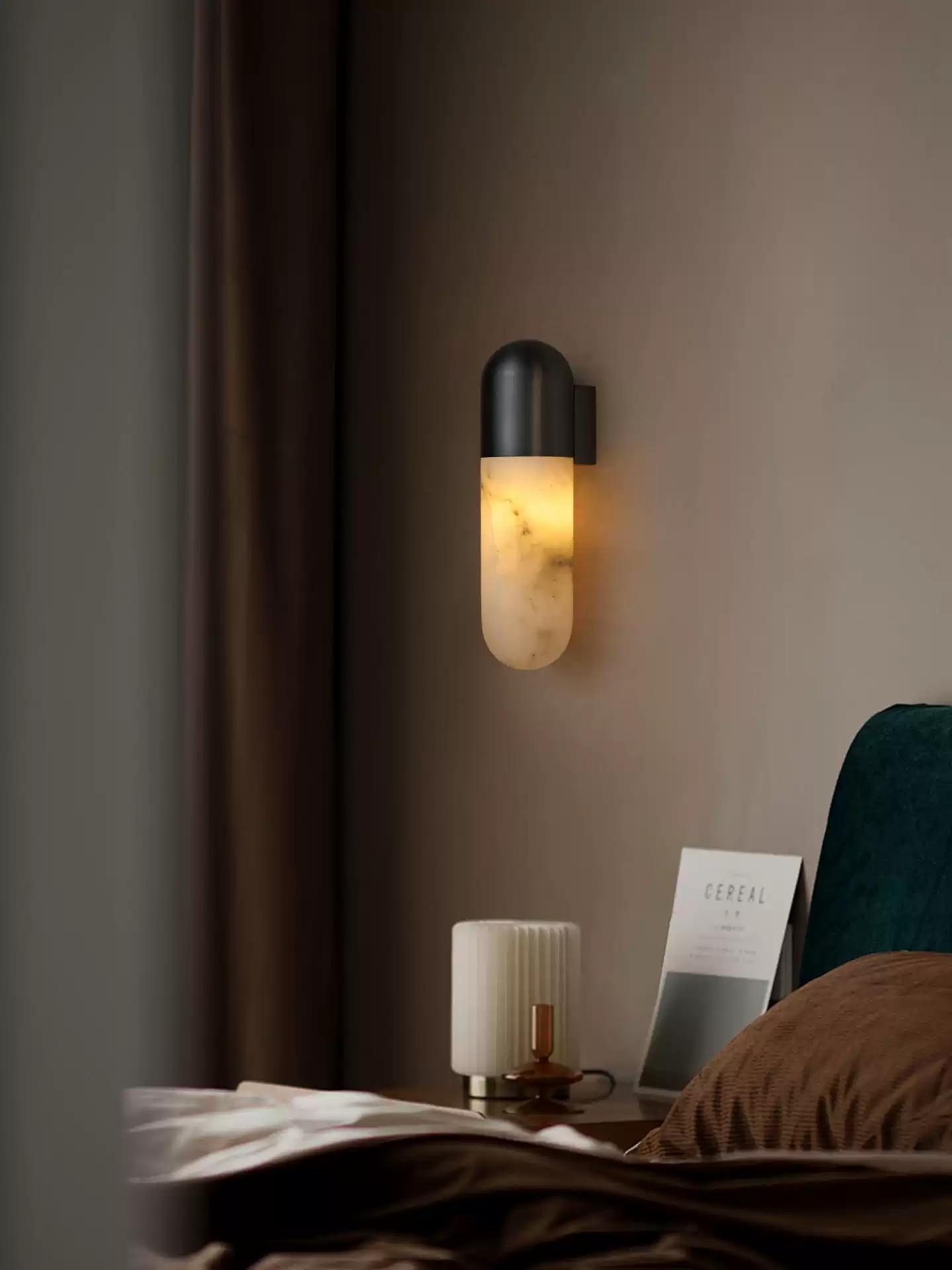 Capsule Alabaster Sconce D405