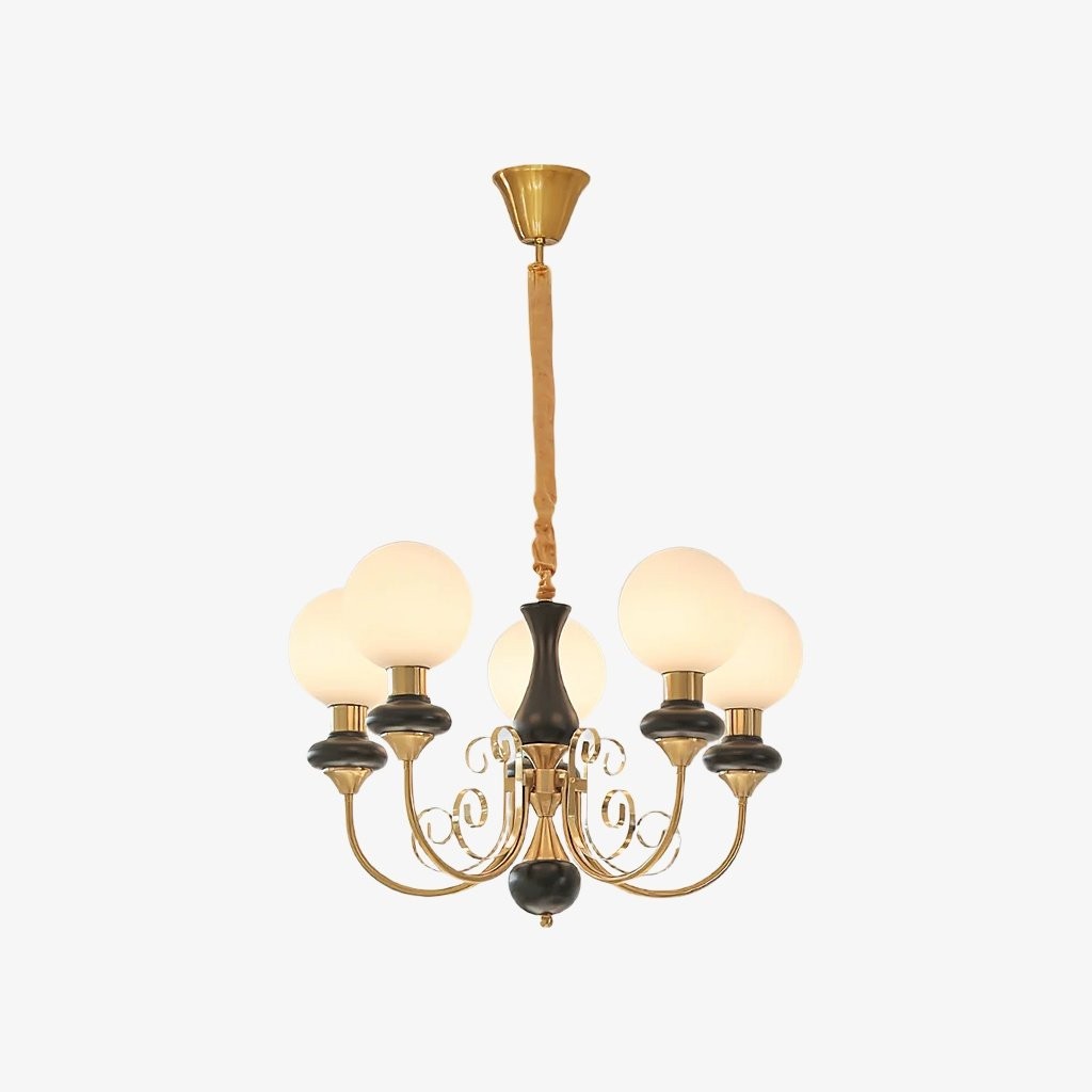 Radiara Sculptural Luxurious Glass Chandelier - Elegant Metal Lighting for Living Room K2110