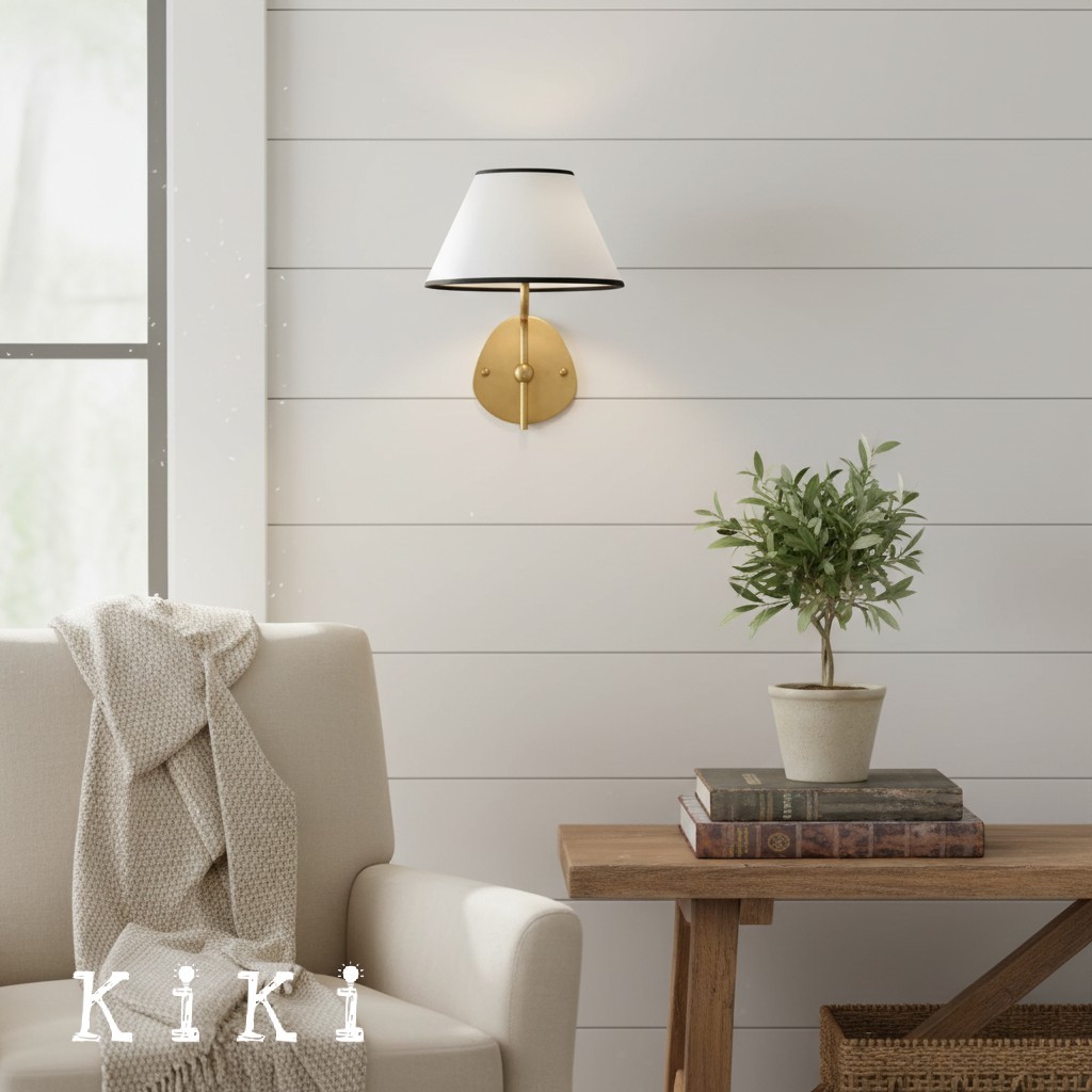 Kulo Elegant Fabric Wall Lamp – Graceful Wave Design for Entry or Bedroom K1575