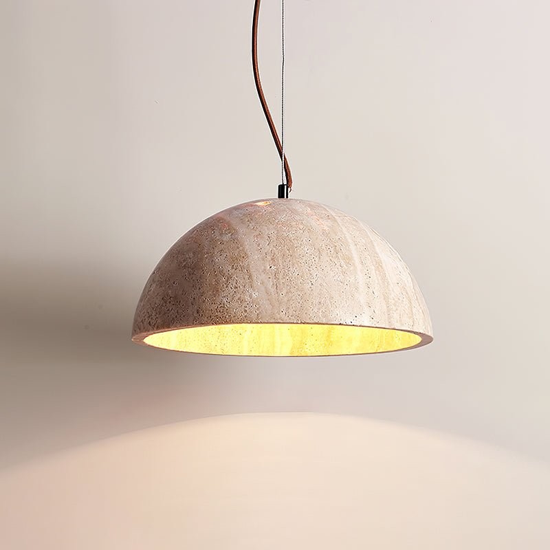 Travertine Creative Hemispherical Pendant Lamp K339