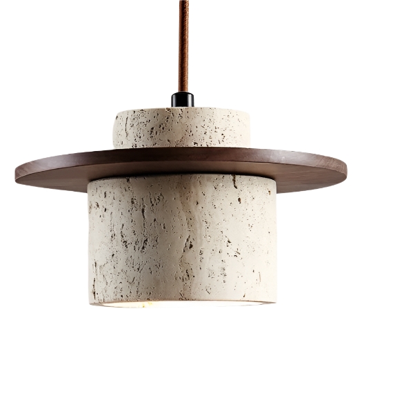 Japanese Style Vintage Travertine Pendant Light D915