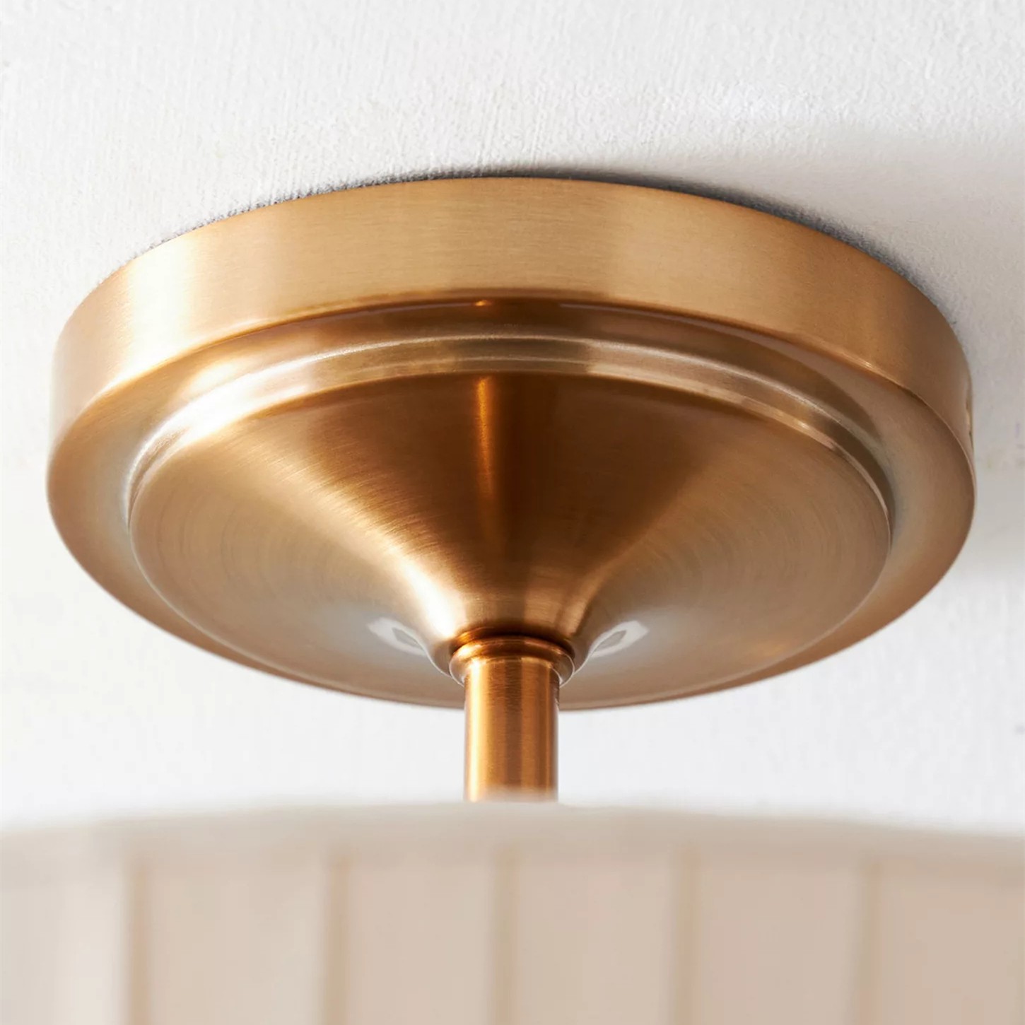 Elumina Elegant Silk Fabric Ceiling Light - Modern Antique Brass Fixture for Living Room K1189