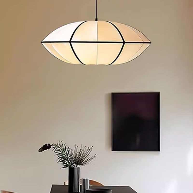 Scandinavian Textile Bubble Pendant Light – Warm Ambient Illumination K127