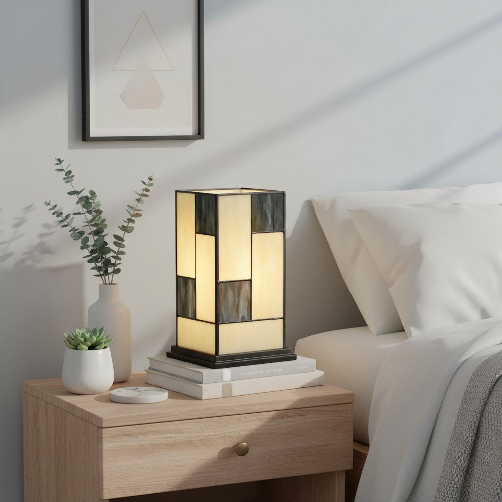 TF Manchester Square Table Lamp - Classic Glass for Living Room and Bedroom K1991