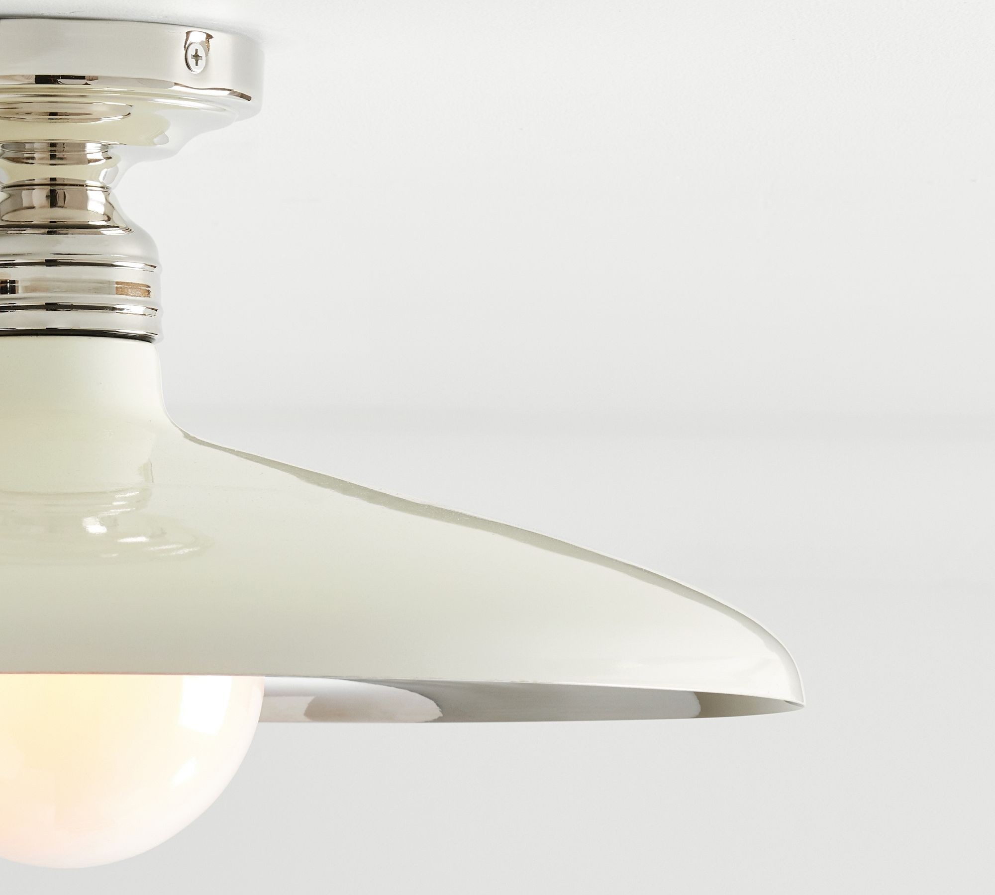 Forvara Farmhouse Metal Flush Mount Light - Black or White Ceiling Lamp K1332