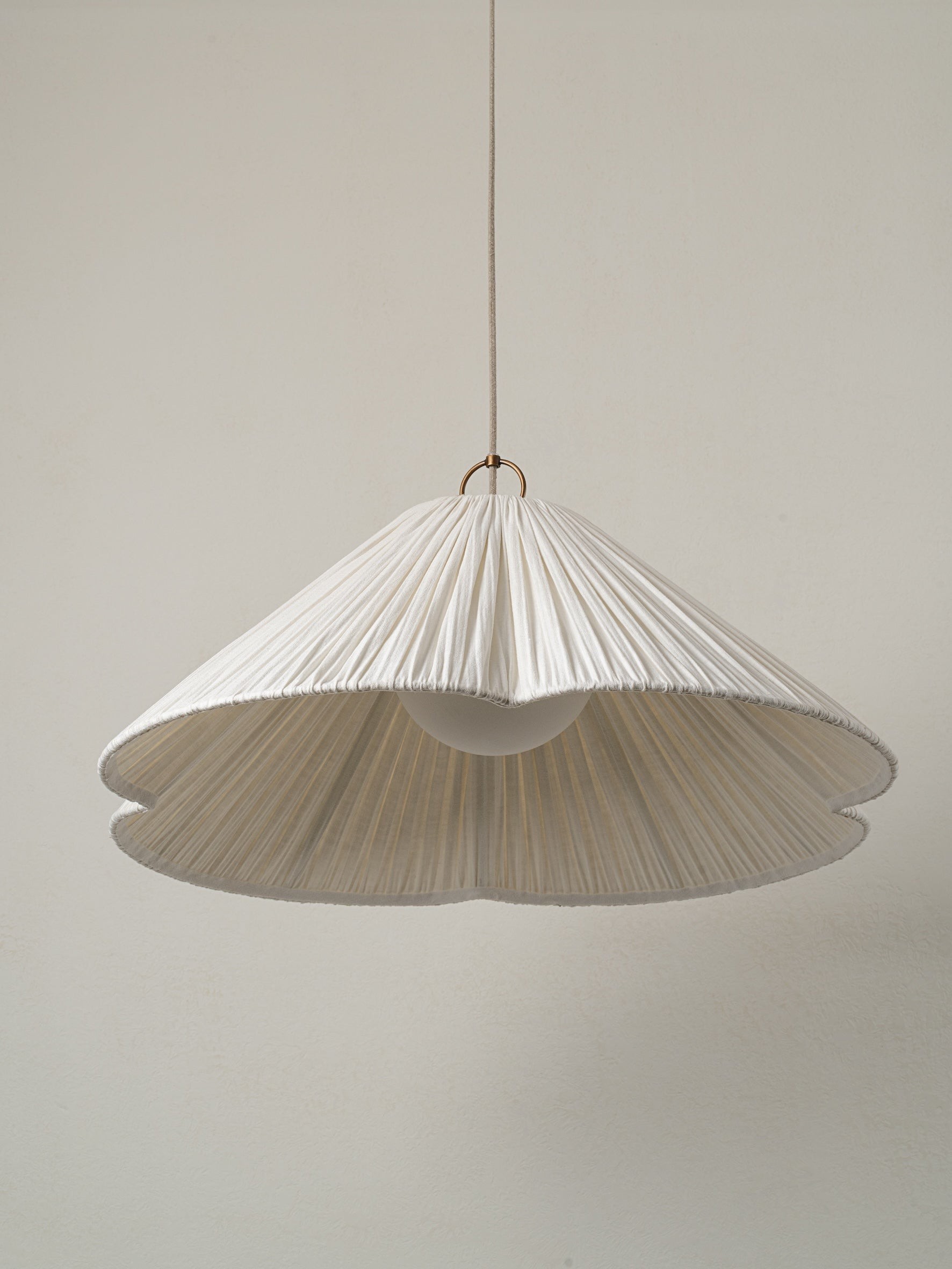Blossine Oversized Linen Texture Pendant Light - Boho Style Hanging Lamp for Dining Room K1571