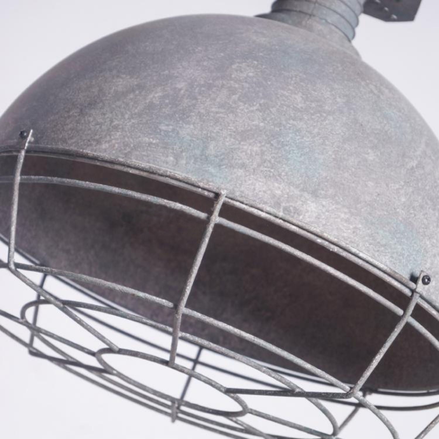 Caged Industrial Metal Pendant Light D469