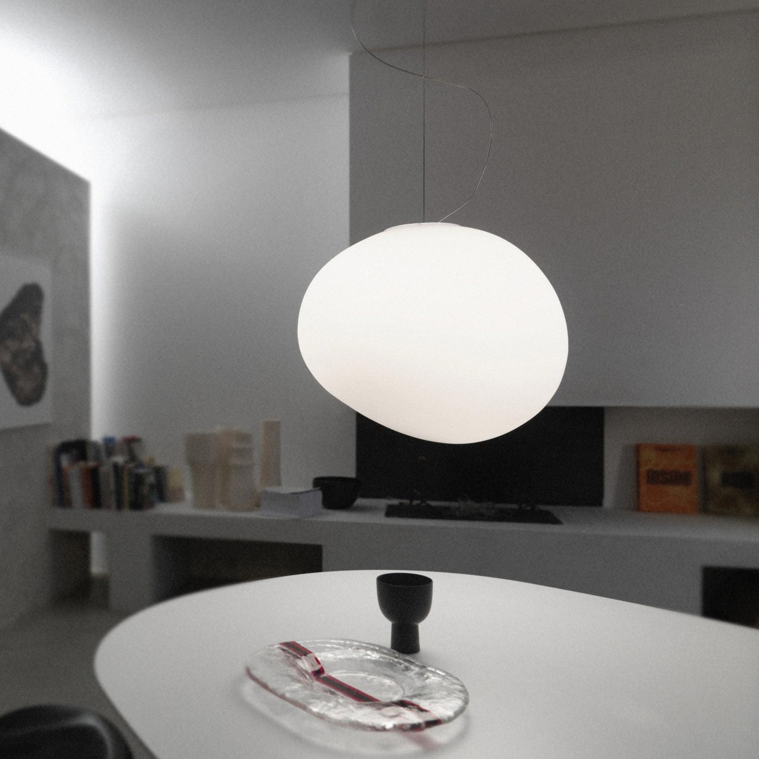 Pebble Shape Pendant Light - Nordic Glass Pendant light for Dining Room K797