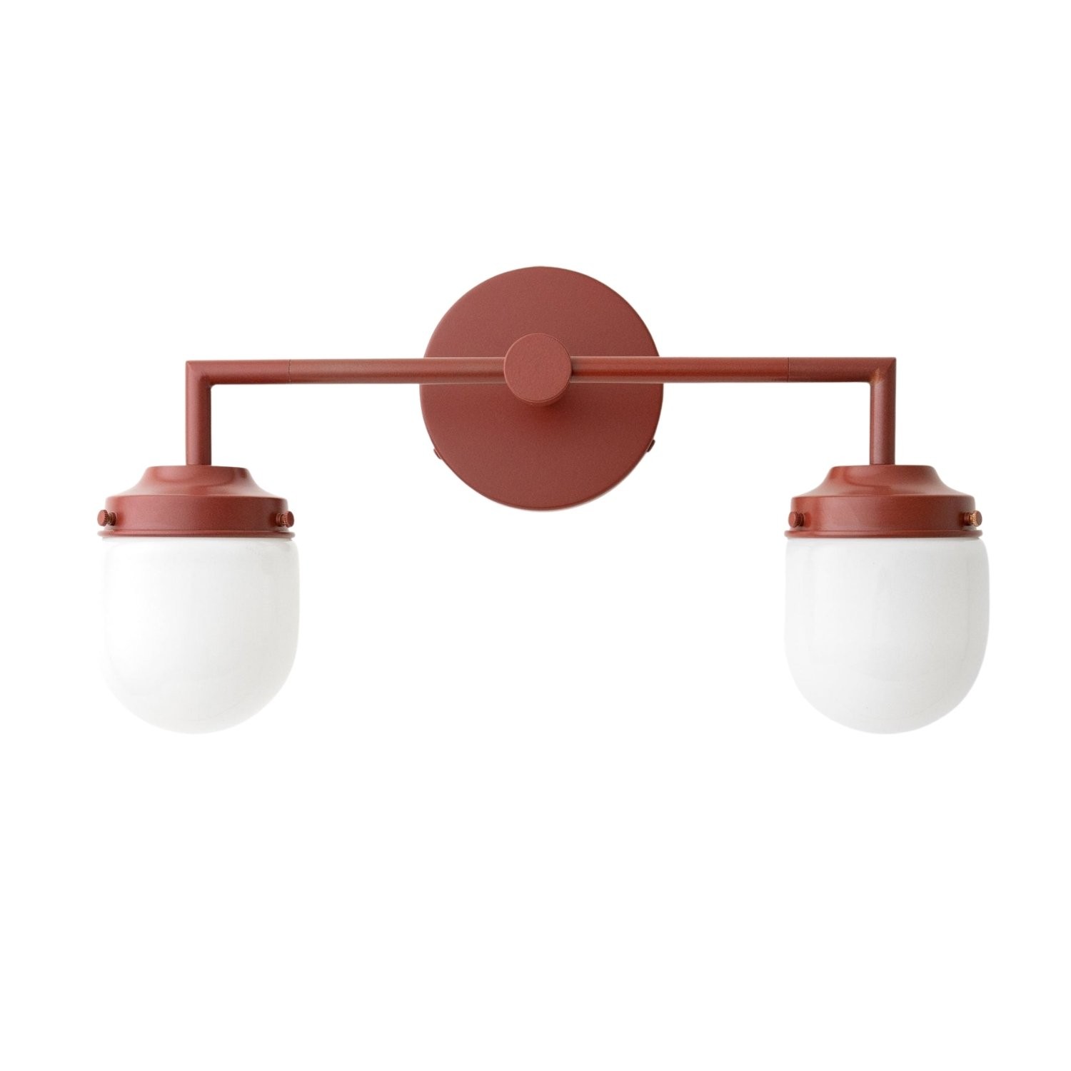 Opalume Double Glass Vanity Light - Retro Industrial Bathroom Wall Lamp K1424