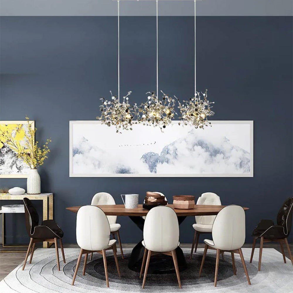 Modern Creative Decorative Leaf Stainless Steel Pendant Light K346