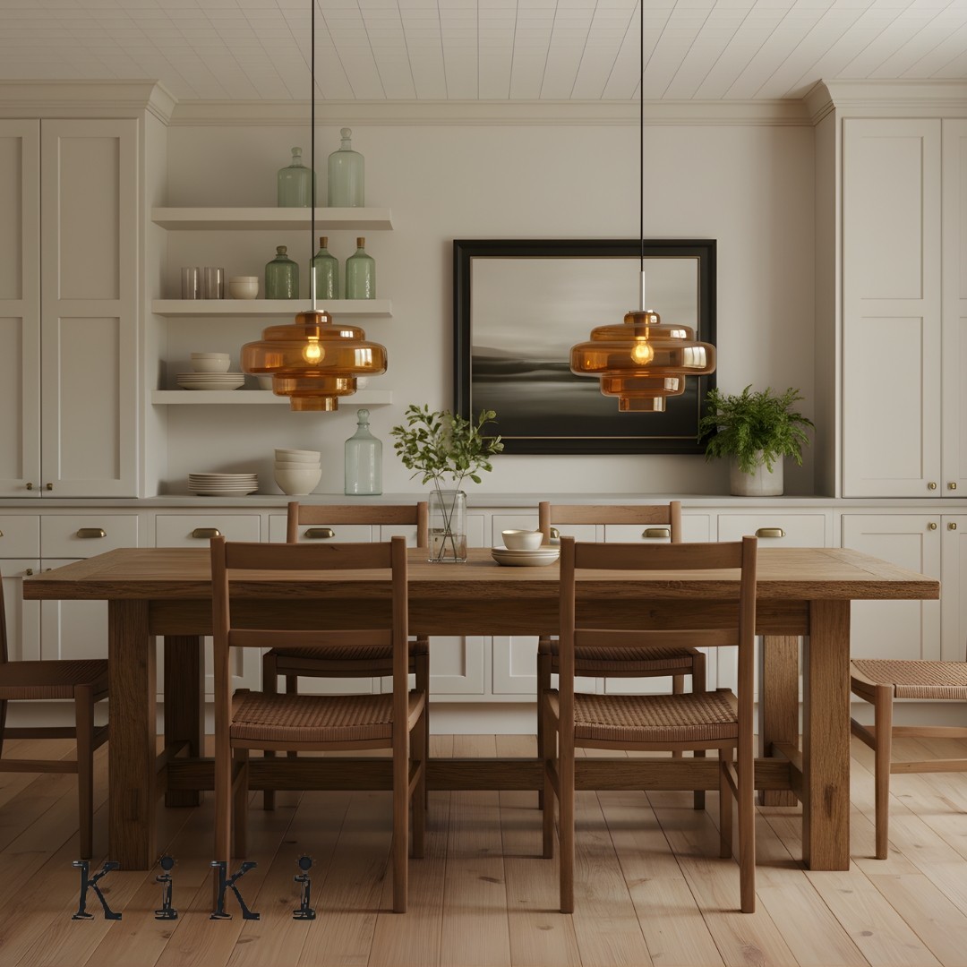 Koloro Bauhaus Glass Pendant Light – Mid-Century Inspired Design for Dining Area or Kitchen K1122