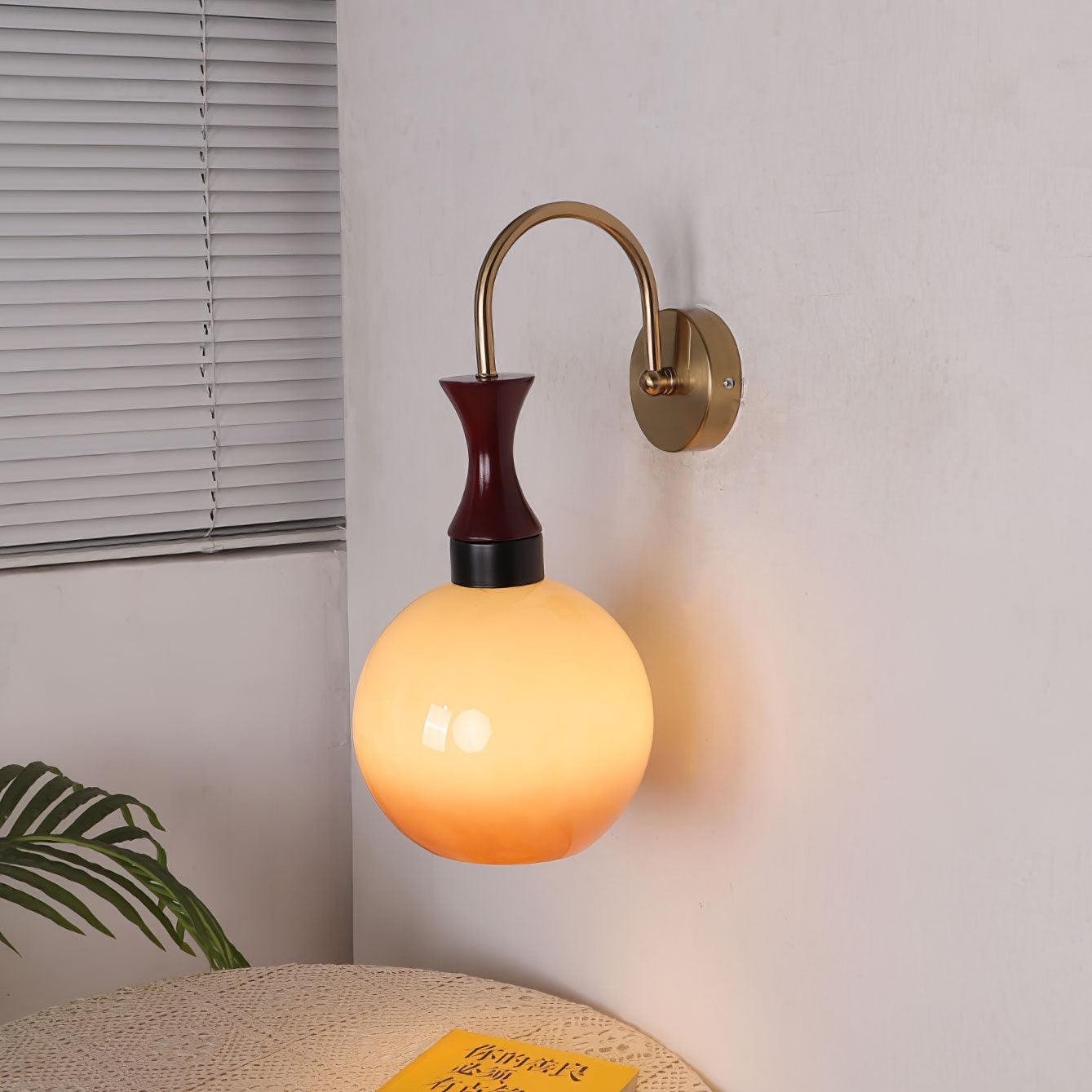 Spherical Yellow Wall Lamp K562