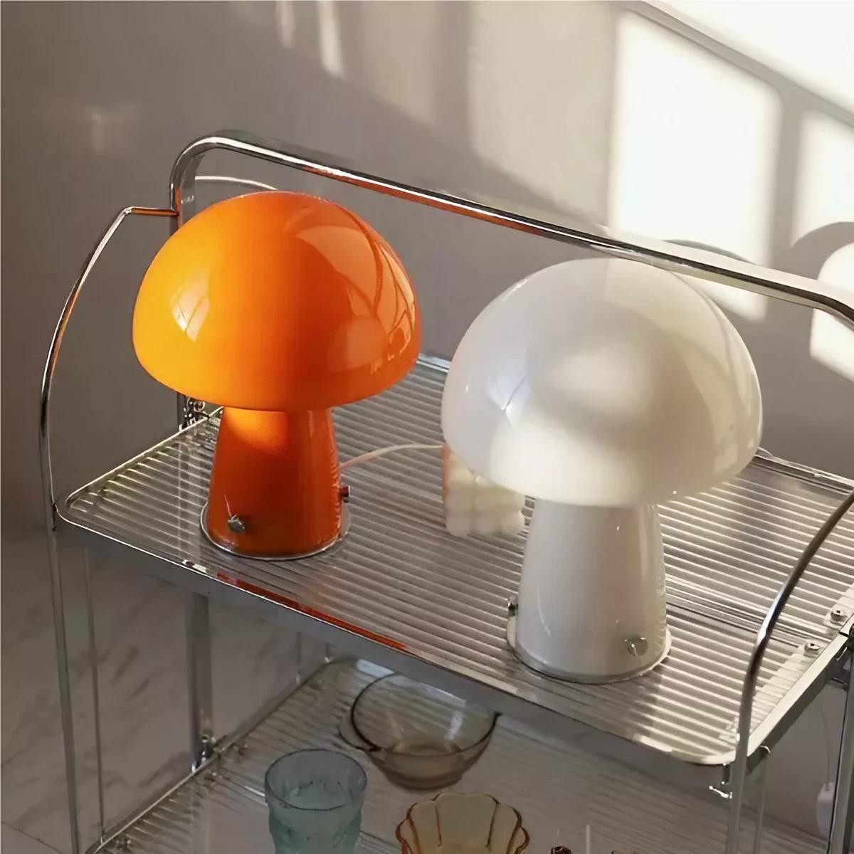Modern Bauhaus Glass Mushroom Table Lamp K60