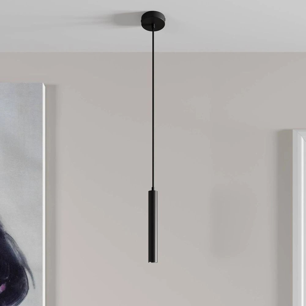 Modern Black Long Tube Led Pendant Light K202