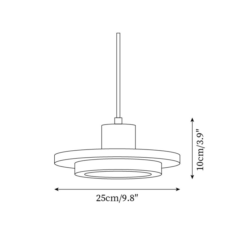 Creative Retro Regular Disc LED Pendant Lamp K421