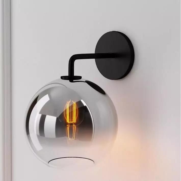 Selvion Artistic Globe Sconce Light - Handcrafted Glass Sculptural Wall Fixture K1158