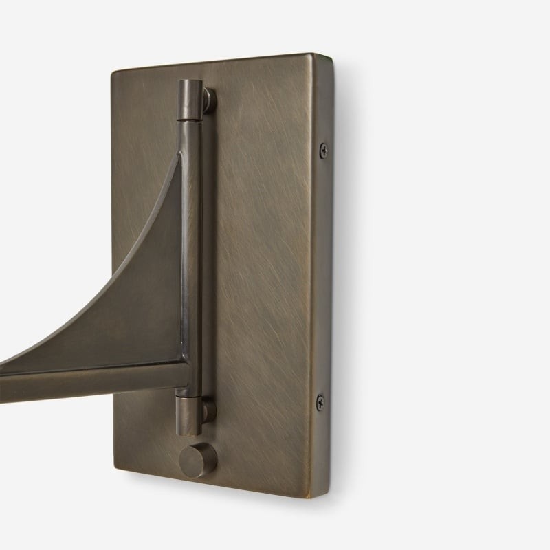 Lumarys Swing-Arm Sconce - Sculptural Linen Shade Wall Lamp in Organic Style for Living or Bedroom K1640