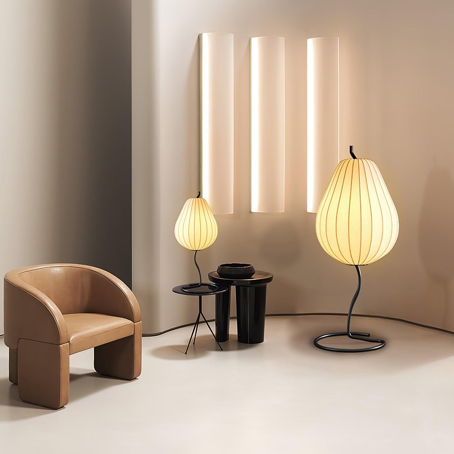 Pear-shaped Shite Floor Lamp Suitable For Living Room K581