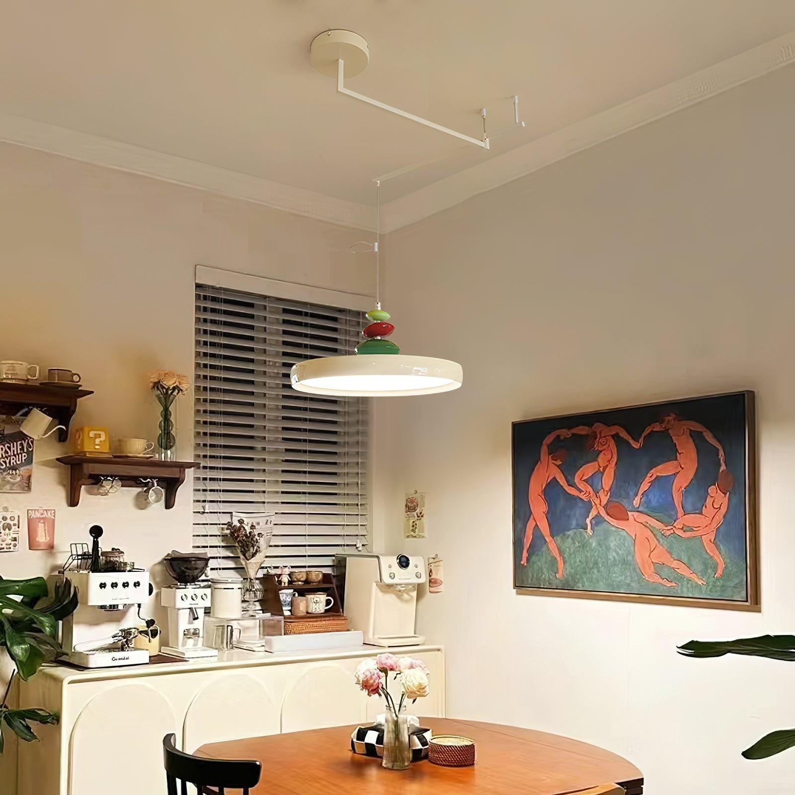Swing Arm Stone Pendant Light K683