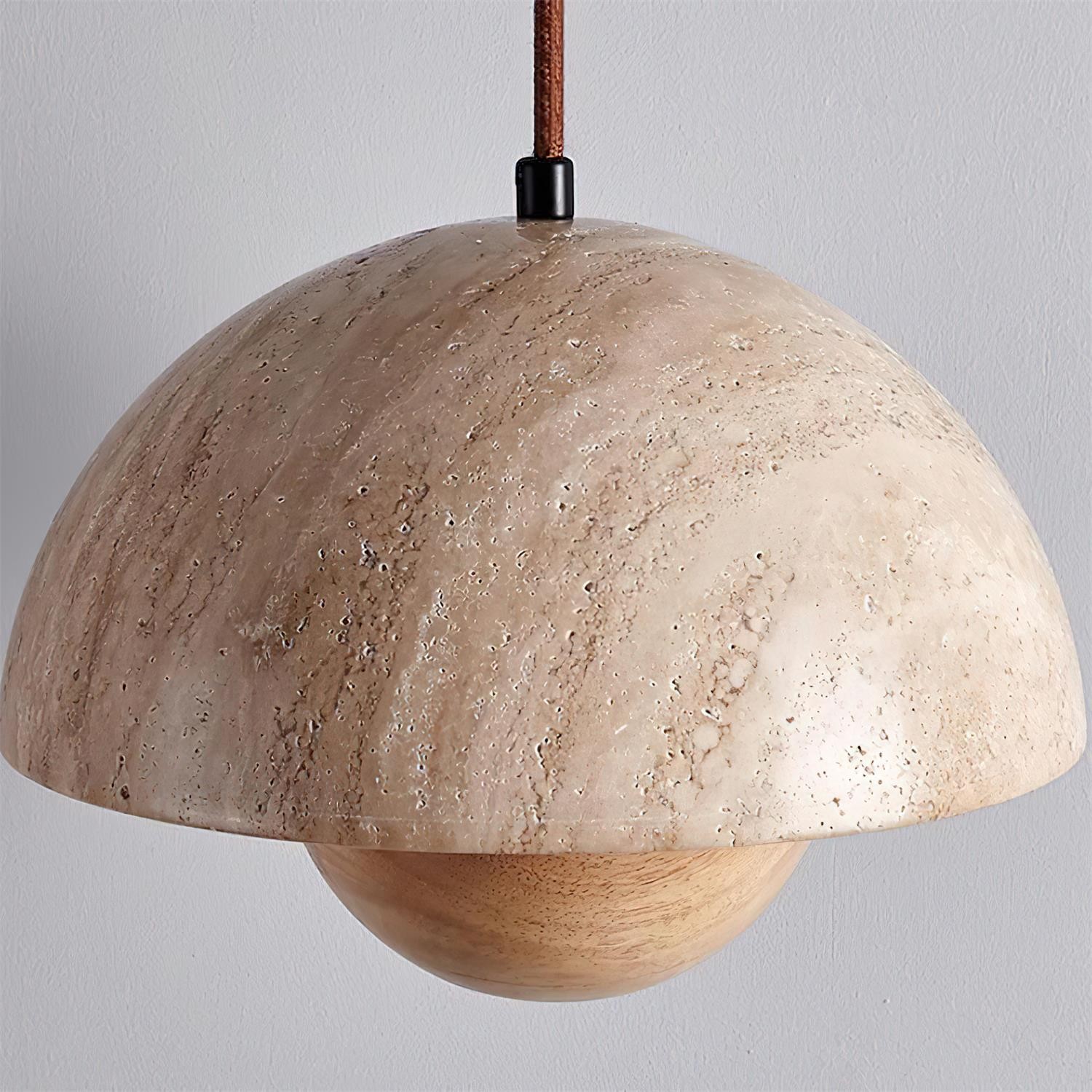 Natural Travertine Flower Bud Design Pendant Lamp K884