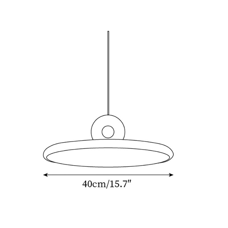 Cream Style Vertical Flying Saucer Pendant Lamp K343