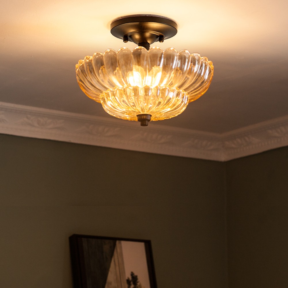 Orilanavo Umbrella Glass Ceiling Light - Contemporary Ceiling Lamp for Entryway K871