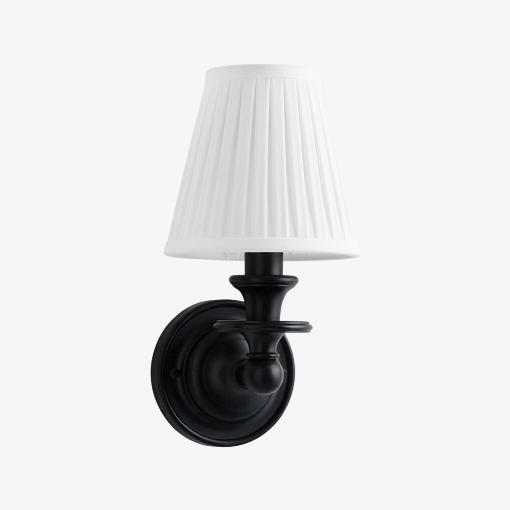 Kalvora Wall Sconce with Fabric Shade – Timeless Lighting for Living & Bedroom K1194