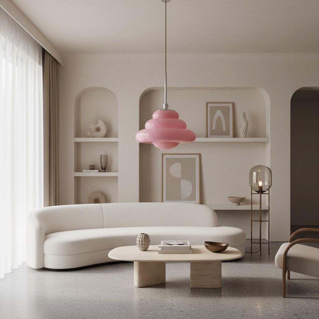 Bomiello Chic Layered Glass Pendant Lamp for Bedroom and Living Area K2163