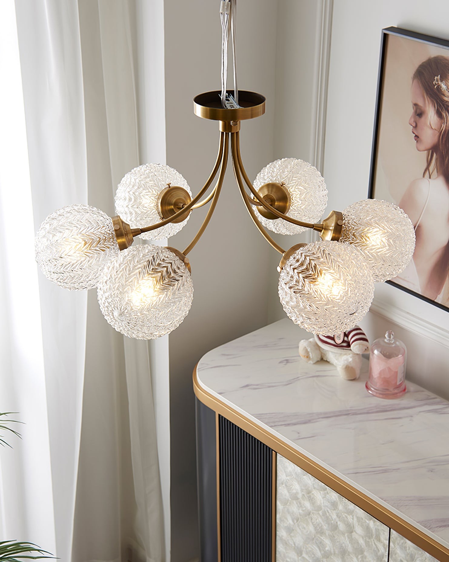 Retro Glass Ceiling Lamp K1074