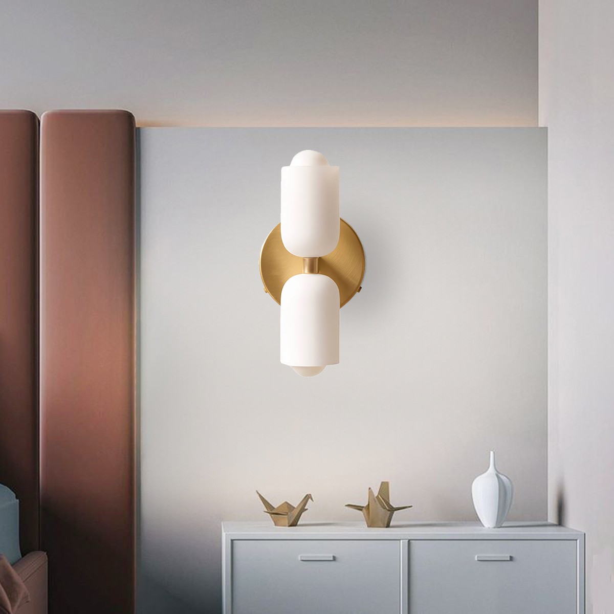 Glass Up Down Wall Sconce