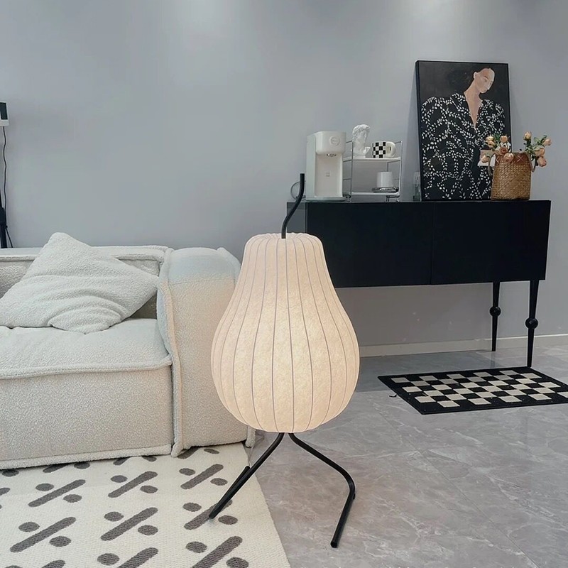 Living Room Decorative Pear Silk Floor Lamp K11