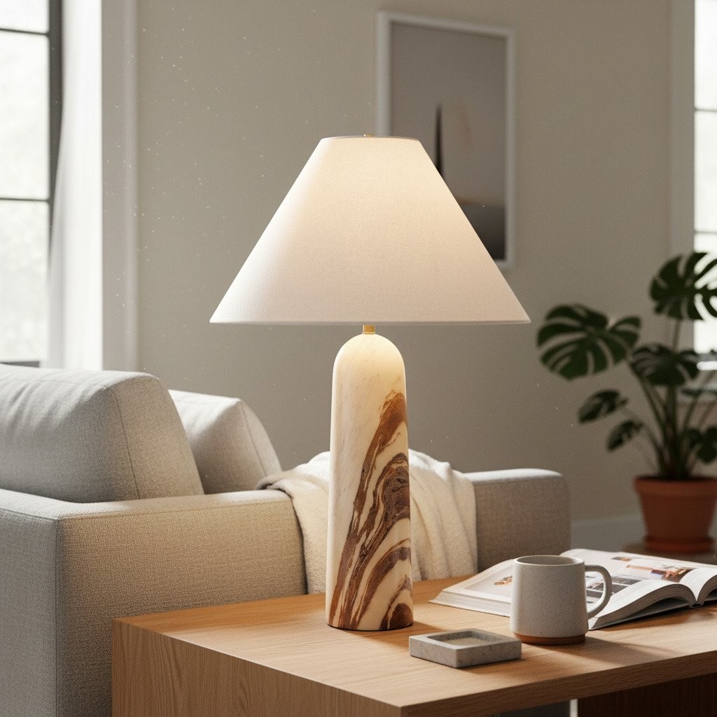 Albi Elegant Marble Table Lamp - Minimalist Style for Home and Office K2194