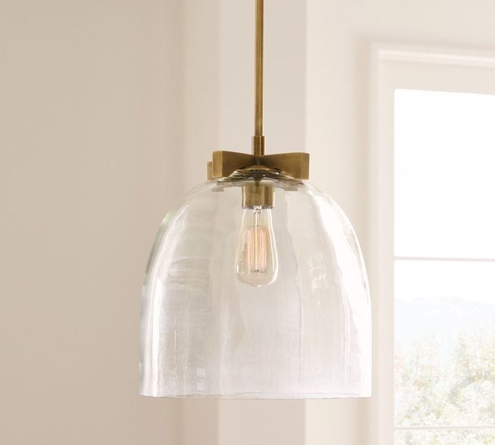 Auria Clear Glass Pendant Light - Stylish Dome Pendant Lamp for Kitchen and Lounge K1290