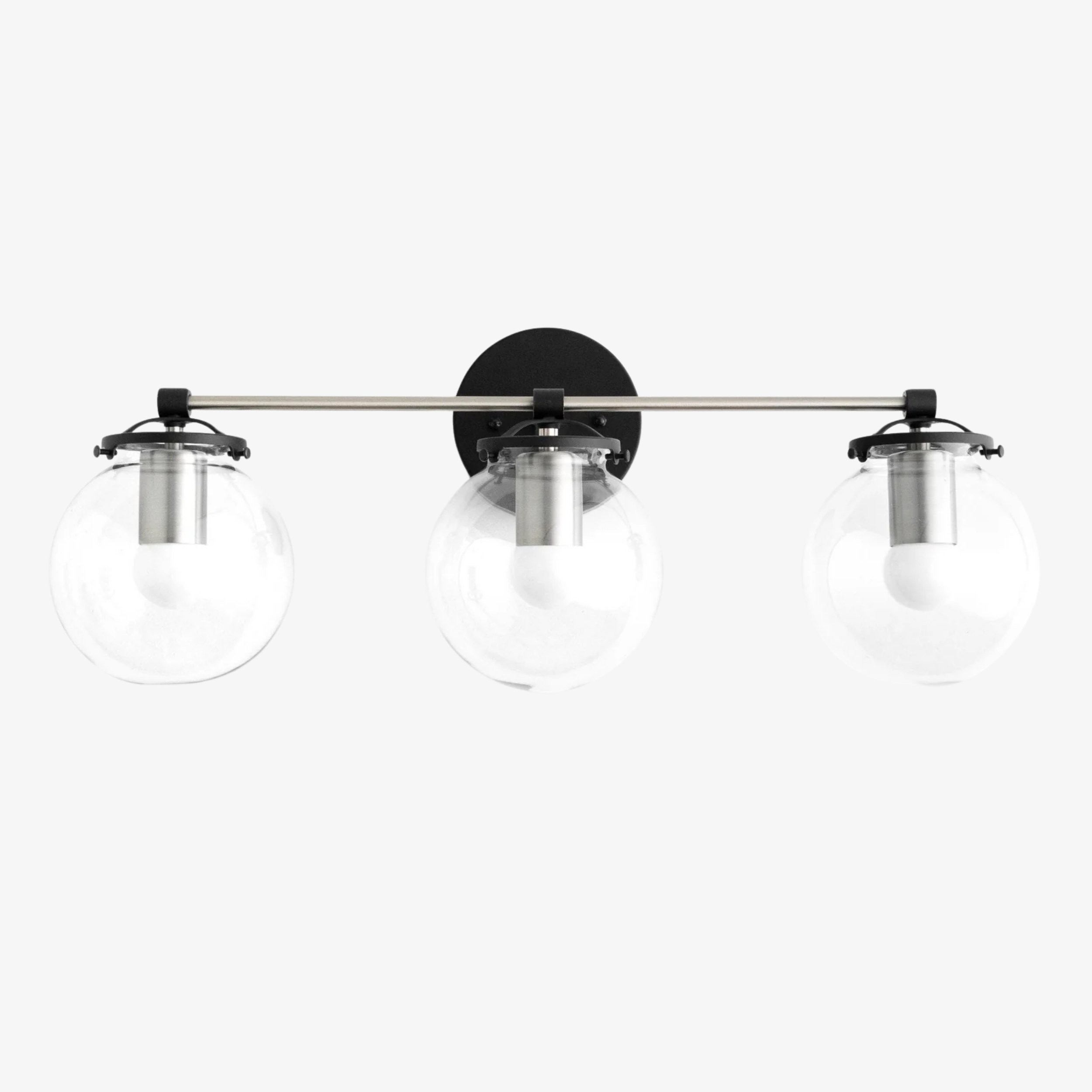 Glorica Glass 3 Shade Globe Vanity Light - Soft Bathroom Light Fixture K1453