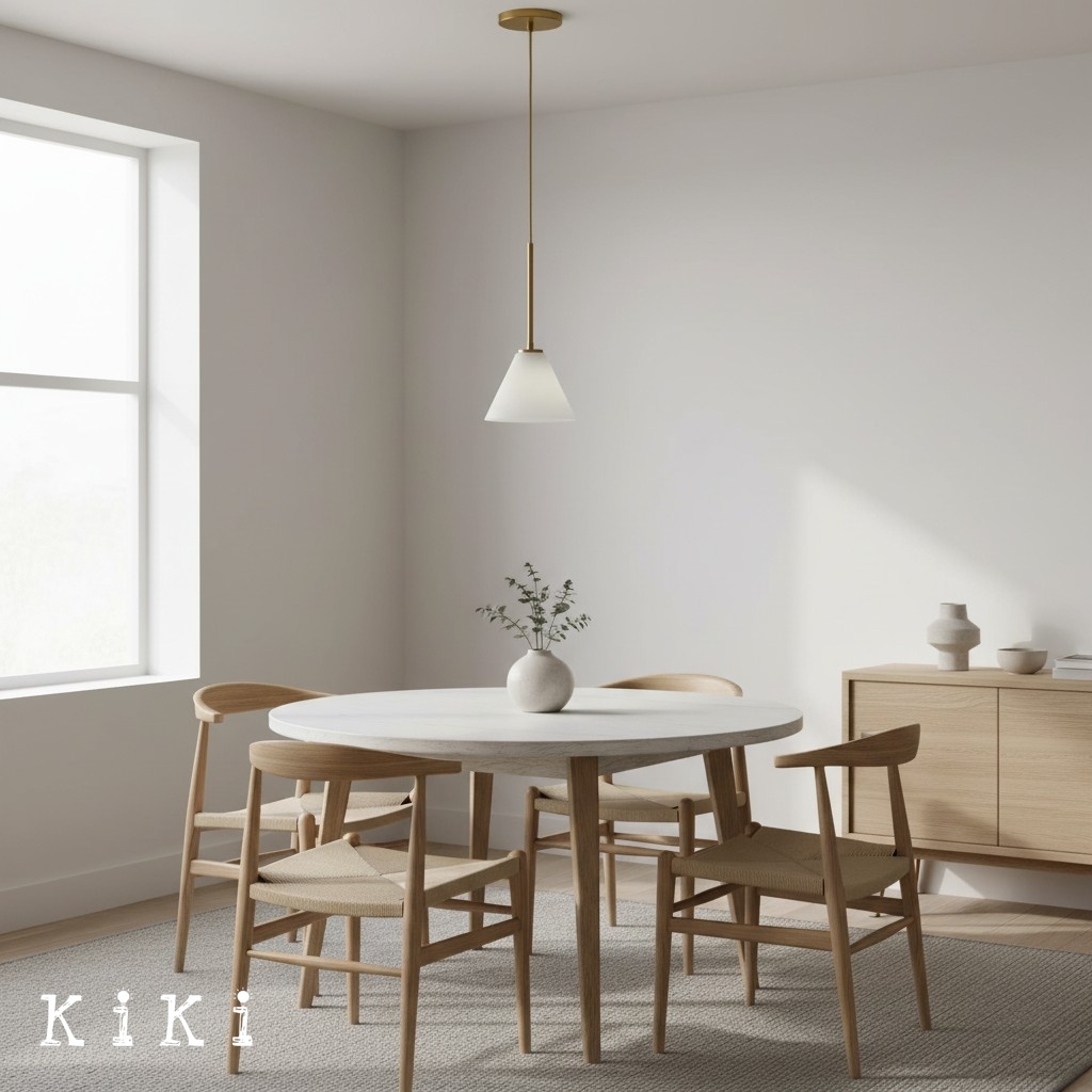 Conica Modern Glass Cone Pendant Light - Minimalist Hanging Lamp for Dining Room K1338