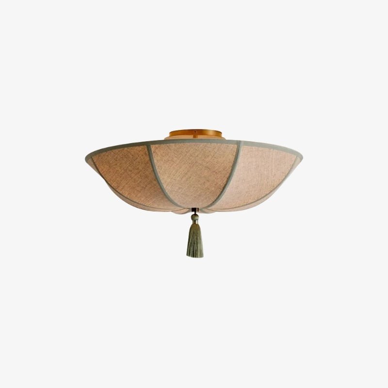 Valoflor Modern Floral Fabric Ceiling Lamp - Decorative Petal Flush Mount for Bedrooms and Living Areas K2146