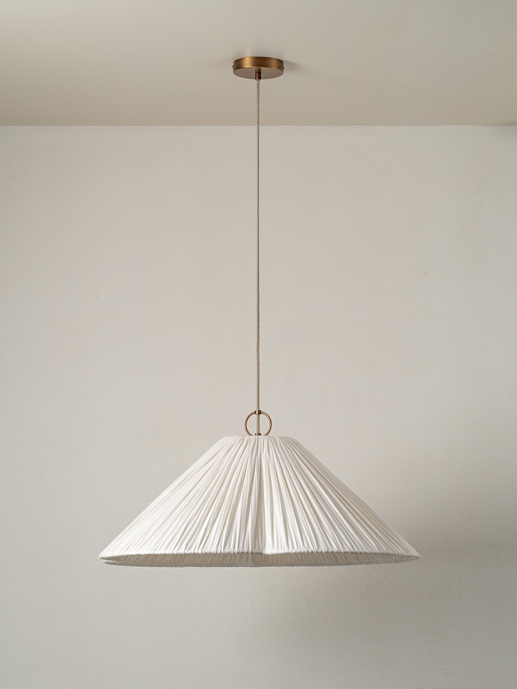 Blossine Oversized Linen Texture Pendant Light - Boho Style Hanging Lamp for Dining Room K1571